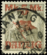 5 M. A. 2 Pfg Gelbgrau, "Spitzen Nach Unten", Gest., Gepr. Infla/Gruber BPP, Mi. 170.-, Katalog: 30II Oo - Sonstige & Ohne Zuordnung