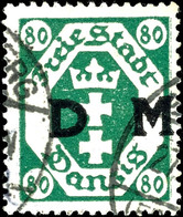 80 Pfg Dienstmarke 1922, Mit Liegendem Anstatt Stehendem Wasserzeichen 2 (liegende Waben), Zeitgerecht Entwertet "Schoen - Sonstige & Ohne Zuordnung