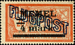 4 M. A. 2 Fr. Flugpost Mit Aufdruckfehler Ia, Tadellos Postfrisch, Kurzbefund Erdwien BPP (1999), Mi. 300.-, Katalog: 46 - Memel (Klaipeda) 1923