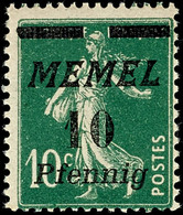 10 Pfg Auf 10 C. Freimarke, Dunkelgrün, Tadellos Postfrisch, Gepr. Dr. Petersen BPP, Mi. 80.-, Katalog: 54b ** - Klaipeda 1923