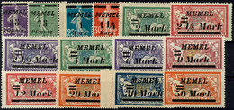 35 Pf Auf 35 C Bis 50 M Auf 2 Fr Kpl. Tadellos Postfrisch, Mi. 100.-, Katalog: 84/97 ** - Klaipeda 1923