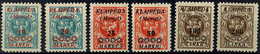 0 M. Auf 5 C. Bis 200 M. Auf 1 L., Tadellos Postfrisch, Mi. 220.-, Katalog: 135/40 ** - Memel (Klaipeda) 1923