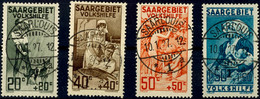 20 + 20 C. Bis 1,50 +1,50 Fr. Volkshilfe Kpl., Sauber Zentrisch Gestempelt "SAARLOUIS 10.1.27", Tadellos, Kabinett, Neue - Altri & Non Classificati