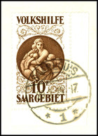 40 Cent Bis 10 Fr. "Volkshilfe 1928", Kompletter Satz Zu 7 Werten, Jeder Wert Klar Gestempelt "Saarlouis * 1*" Auf Luxus - Altri & Non Classificati