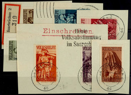 1934, Volksabstimmung Kpl. A. Tadellosen Briefstücken, Gepr. Geigle BPP, Katalog: 199/205 BS - Altri & Non Classificati