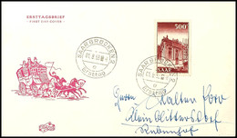 500 Fr. Freimarke Auf FDC Von SAARBRÜCKEN 2 1.8.53 Nach Kleinblittersdorf, Tadellos, Tiefst Gepr. Hoffmann BPP Und Neues - Other & Unclassified