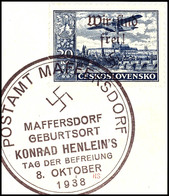 50 H. Bis 20 Kc. Flugpost-Aufdruckausgabe Kpl. Auf Acht Briefstücken, Tadellos, Meist Mehrfach Signiert, U.a. Alle Geprü - Andere & Zonder Classificatie