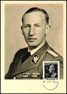 60 H. Heydrich Mit Stempel PRAG 4.VI.43 Auf Maximum-Karte "SS-Obergruppenführer Heydrich" In Tadelloser Erhaltung, Selte - Böhmen Und Mähren