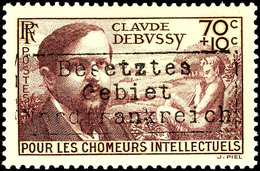 70 C. + 10 C. Wohltätigkeitsausgabe "Debussy" Mit Aufdruck In Type II, Tadellos Ungebraucht Mit Voller Originalgummierun - Sonstige & Ohne Zuordnung