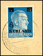 6 Pfg Auf 20 Pfg In Bess. Type (offene "6") Auf Formblatt-Briefstück, Stpl. Der Deutschen Dienstpost, Tadellos, Mi. 100. - Altri & Non Classificati