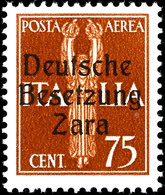 25 C. - 2 L. Flugpostmarken, 7 Verschiedene Werte (ohne Mi.-Nr. 29 Und 30), Aufdrucktype I, Tadellos Postfrisch, Fotoatt - Occup. Tedesca: Zara