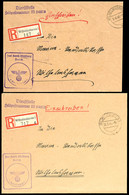 1940, 2 Feldpost-Einschreiben Mit Aufgabe-Stpl. WILHELMSHAVEN 1 Vom 23.3.40 Bzw. Vom 10.4.40 Sowie Mit R-Zettel "Wilhelm - Altri & Non Classificati