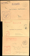 1940, 3 Feldpost-Dienstbriefe: Führer Der Minensuchverbände Ost (Fp-Nr. M 20078) Vom 24.1.40, Befehlshaber Der Minenräum - Altri & Non Classificati
