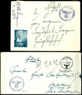 1941, 2 Feldpost-Briefe Vom 11.8.41 Mit Stummem Stpl. Und Inhalt In Schmuckumschlag Aus Der Ostsee Und Vom 16.12.41 Mit  - Other & Unclassified
