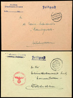 1942 Und 1944, 2 Feldpost-Dienstbriefe Mit Stummem Stpl. Vom 27.4.42 Aus Norwegen Bzw. Vom 15.4.44 Aus Bremen Sowie Mit  - Other & Unclassified