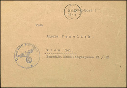 1942, Kriegsmarine, Feldpost-Brief Nach Wien Mit Aptiertem Aufgabe-Stpl. Vom 24.6.42 Sowie Mit Absenderangabe Feldpost-N - Other & Unclassified