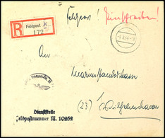 1944, Kriegsmarine, Feldpost-R-Brief An Die Marinestandortkasse In Wilhelmshaven Mit Stummen Aufgabe-Stpl. Vom 1.8.44 Un - Other & Unclassified