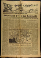 1944, Kriegsmarine, Marine-Frontzeitung "...gegen Engeland" Vom 27. April 1944, Bedarfs-Erhaltung  BF - Other & Unclassified