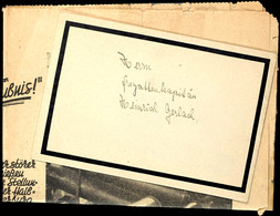 1944, Trauer-Brief Ohne Stpl. An Fregattenkapitän Heinrich Gerlach, Der Zu Dieser Zeit Kommandant Vom Zerstörer "Z 28" W - Altri & Non Classificati
