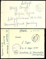 1945, Feldpost-Brief Mit Stummem Stpl. Vom 24.1.45 Sowie Mit Brief-Stpl. Und Absenderangabe Feldpost-Nr. 00195 = Zerstör - Other & Unclassified