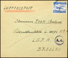 1A Auf Luftfeldpostbrief Vom 01.12.1942 Von ANTWERPEN/Belgien An Die Ostfront An Feldpost-Nr. 10596 = NSKK Reg. Der Luft - Altri & Non Classificati