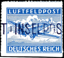 Insel Leros, Zulassungsmarke Durchstochen, Aufdruck "INSELPOST" In Schwarzblauvioletter Farbe, Type IV, Ungebraucht Mit  - Altri & Non Classificati