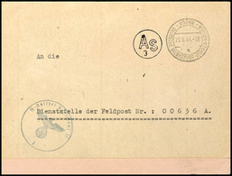 1944, SS-Feldpost, Dienstbrief Ab SS Polizei Rgt. 21 Brünn (Böhmen Und Mähren) An Polizei-Wach-Batallion Kroatien Mit SS - Other & Unclassified