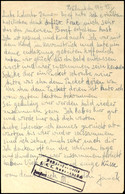 RAVENSBRÜCK, Frauen-Konzentrationslager, Briefinhalt Ohne  Umschlag Ins Lager 19.02.1945 (!) Mit Lagereingangszensur. - Other & Unclassified