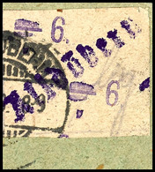 6 Pfg Gebührenzettel Auf Kleinem Briefstück, Gestempelt "ALTDÖBERN", Rechte Obere Ecke Minimal Bestoßen, Seltene Marke,  - Altdoebern