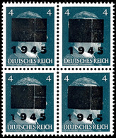 4 Pfg Hitler Mit Aufdruck In Type IIb, Viererblock, Tadellos Postfrisch, Gepr. Sturm BPP, Mi. 160.-, Katalog: 3IIb ** - Andere & Zonder Classificatie