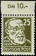 25 Pfg Virchow, Grauoliv, Gewöhnliches Papier, Wz. 2 X I, Tadellos Postfrisch, Fotobefund Dr. Ruscher BPP (2018): "echt  - Altri & Non Classificati