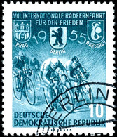 10 Pfg "Internationale Radrennfahrt", Wasserzeichen YI, Tadellos Gestempelt Mit Philatelistischer Entwertung "BERLIN W8  - Sonstige & Ohne Zuordnung