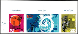 10 - 25 Pfg. Welttag Der Meteorologie, Zusammendruck - Dreierstreifen Als Ungezähnter End - Phasendruck Aus Der Linken O - Andere & Zonder Classificatie