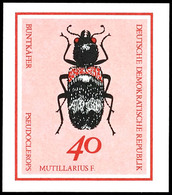 10 - 40 Pfg. Käfer Ungezähnte End - Phasendrucke, Postfrisch, Fotobefund Mager BPP, Katalog: 1411/16PH ** - Altri & Non Classificati
