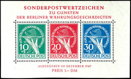 Blockausgabe Währungsgeschädigte Mit Plattenfehler II, Tadellos Postfrisch, Doppelt Gepr. Schlegel BPP, Mi. 2.500.-, Kat - Other & Unclassified