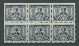 POLOGNE: **, N°YT 268 X 6, Bloc, TB - Unused Stamps