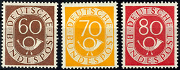 60, 70 Und 80 Pfg Posthorn, Tadellos Ungebraucht Mit Originalgummierung Und Sauberem Falzrest, Mi. 395.-, Katalog: 135/3 - Altri & Non Classificati