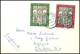 10 Pfg Und 20 Pfg Marienkirche A. Portoger. Brief Nach London, Mi. 210,-, Katalog: 139/40 BF - Andere & Zonder Classificatie