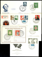 Kpl. FDC-Abteilung Je Auf Schmuck-Umschlägen Bzw. Nr. 171/72 Auf Illustr. Karte, Alle Mit Sonderstpl. Von Den Jeweiligen - Altri & Non Classificati