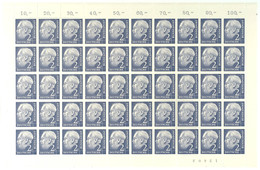 2 DM Heuss, Originalbogen Zu 50 Werten, Tadellos Postfrisch, Unsigniert, Katalog: 195(50) ** - Altri & Non Classificati