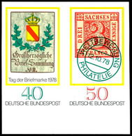 40 Pfg Und 40 Pfg Tag Der Briefmarke, Ungezähnt, Waagerechter Zusammendruck Mit Unterrand, Tadellos Postfrisch, Unsignie - Other & Unclassified