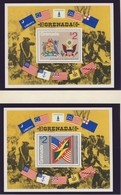 GRENADA 1976 BLOCS DRAPEAUX-INDEPENDANCE USA  YVERT N°B39/40  NEUF MNH** - Francobolli