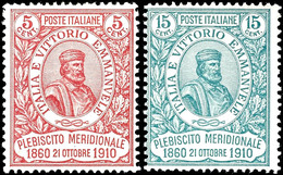 1910, 5 C. Und 50 C. "50. Jahrestag Der Volksabstimmung In Neapel", Kompletter Satz Mit 2 Werten, Tadellos Ungebraucht,  - Altri & Non Classificati