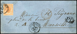 40 C. Wappen Auf Portogerechter Briefhülle Von "LUXERMBOURG 5 JANV. 66" Nach Marseille / Frankreich Mit Ankunftsstempel  - Other & Unclassified