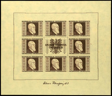 1946, Renner - Kleinbogen, Postfrisch, Teils Leichte Randknitter, Mi. 2.600.-, Katalog: 772/75BKLB ** - Other & Unclassified