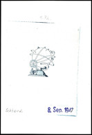 1947, 40 Gr. Telegraphie, Phasendruck In Schwarzblau Auf Gummiertem Papier, Abzug Der 1 Phase Vom 8. September 1947, Seh - Sonstige & Ohne Zuordnung