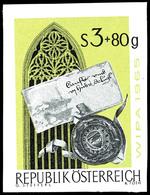 1965, 3 Schilling "Briefmarkenausstellung WIPA 1965", Abart "ungezähnt", Tadellos Postfrisch, Seltene Marke., Katalog: 1 - Altri & Non Classificati