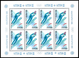 1988, 5 - 30 Kop. Olympische Winterspiele Komplett In Postfrisch. Kleinbogen, Mi. 550.-, Katalog: 5788/92KLB ** - Sonstige & Ohne Zuordnung