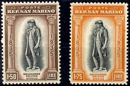 1935, 1,50 - 1,75 L. Melchiorre Delfico, Beide Höchstwerte, Tadellos Postfrisch, Unsigniert, Mi. 340.-, Katalog: 225/26  - Altri & Non Classificati