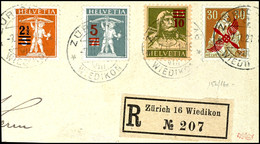 30 C. Flugpost Mit Zusatzfrankatur Gestempelt "ZÜRICH 16/WIEDIKON 7.11.21" Auf Briefstück Mit R-Zettel, Tadellos, Signie - Other & Unclassified